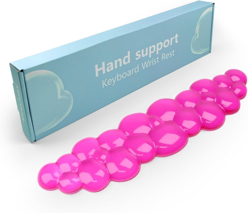 KEPUTAIER Gel Cloud Keyboard Wrist Rest, Cute Wrist Support and Arm Support Keyboard Rest for Keyboard Typing Pain Relief，Suitable for Office/Computer/Laptop/Gaming（Keyboard Wrist Rest Red） - Image 1